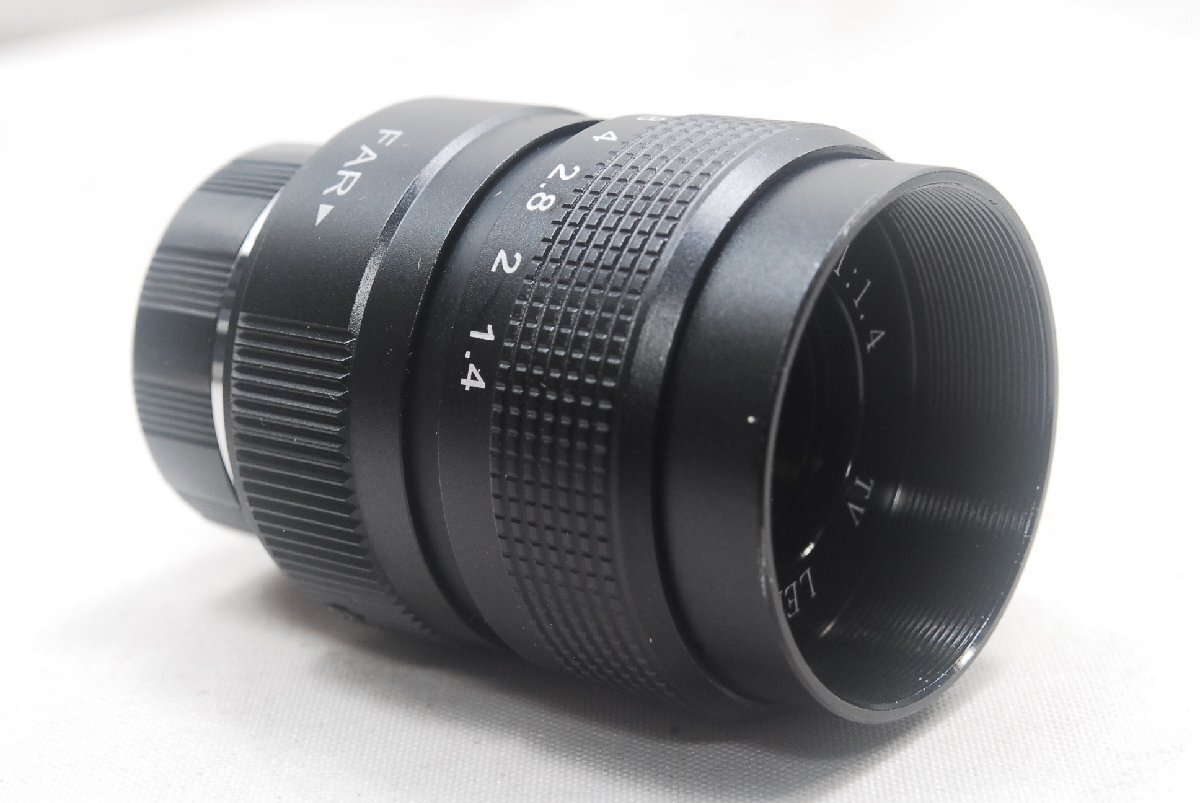 ★新品未使用品★Fujian CCTV 25mm F1.4 PENTAX ペンタックス C-PQ Cマウント レンズ BK★ミラーレスマウントアダプター_画像2