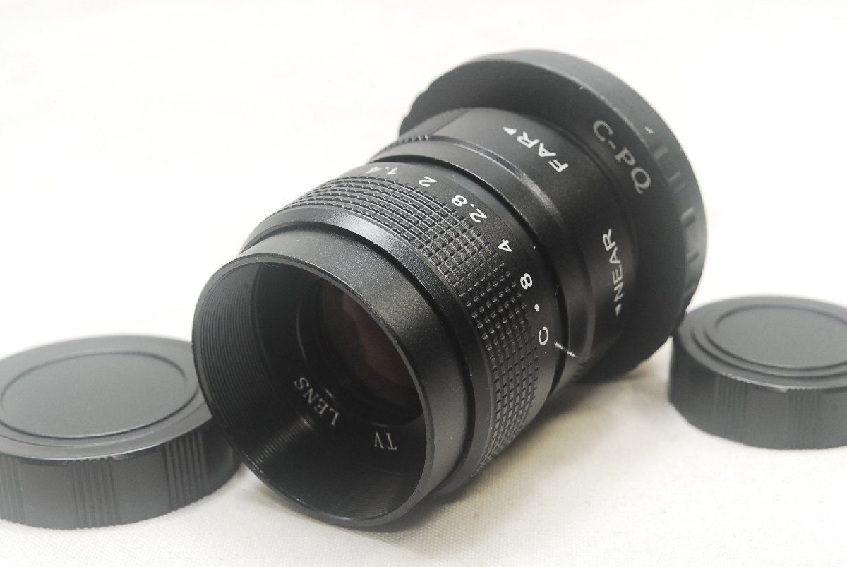 ★新品未使用品★Fujian CCTV 25mm F1.4 PENTAX ペンタックス C-PQ Cマウント レンズ BK★ミラーレスマウントアダプター_画像9