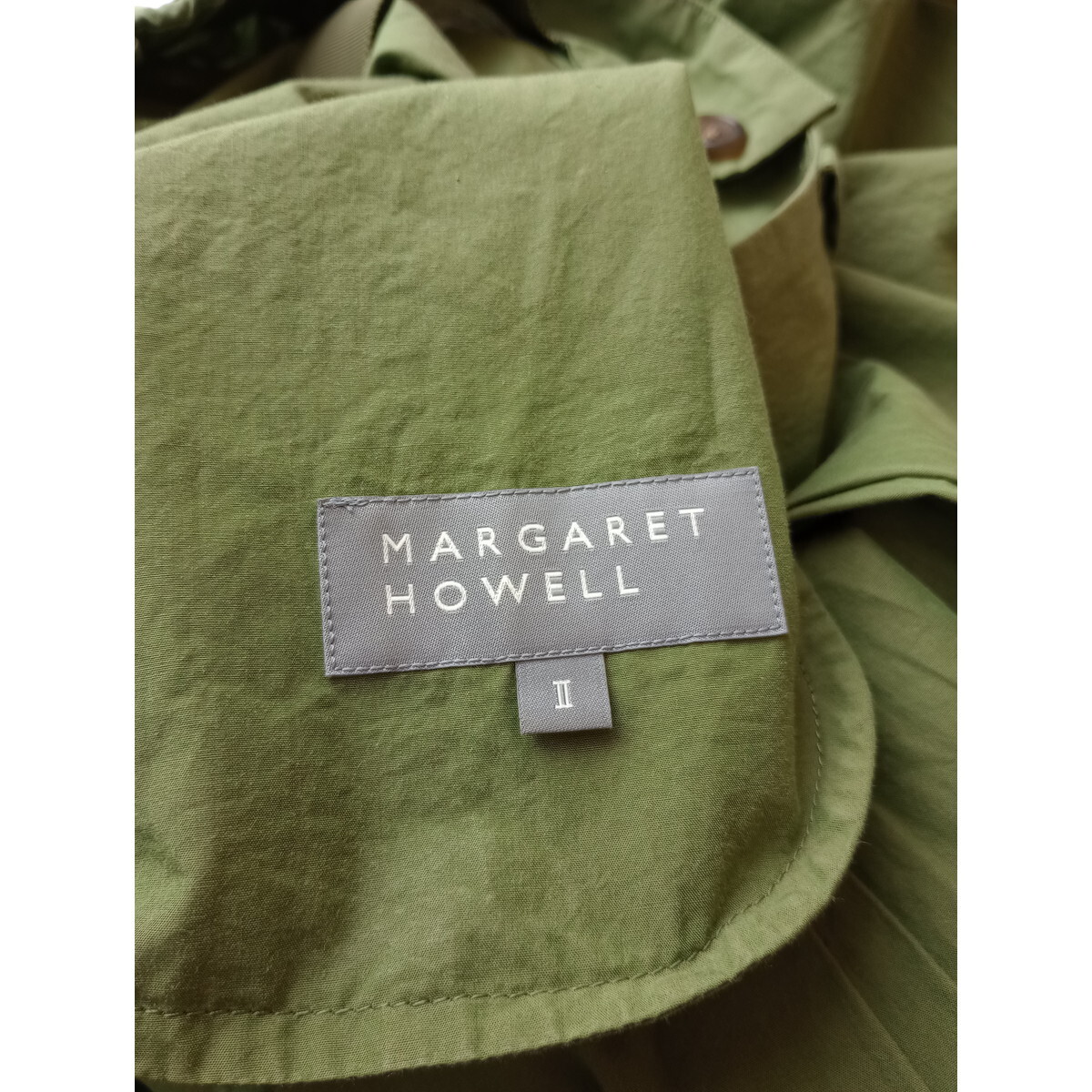 23SS MARGARET HOWELL マーガレットハウエル COTTON CHAMBRAY SKIRT コットンシャンブレー スカート ロング カーキ 2_画像6