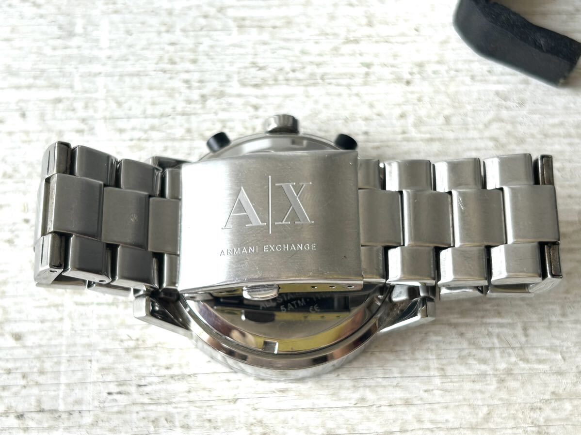 アルマーニエクスチェンジ　腕時計　Armani Exchange. メンズ　AX2063　クロノグラフ　ブラック×シルバー 箱付き　美品_画像6