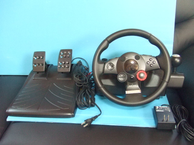 【中古】PS3 プレステ3 Logicool Driving Force GT ドライビングフォース GT グランツーリスモ6 ハンコン 取説付 使用１０回程度の画像1