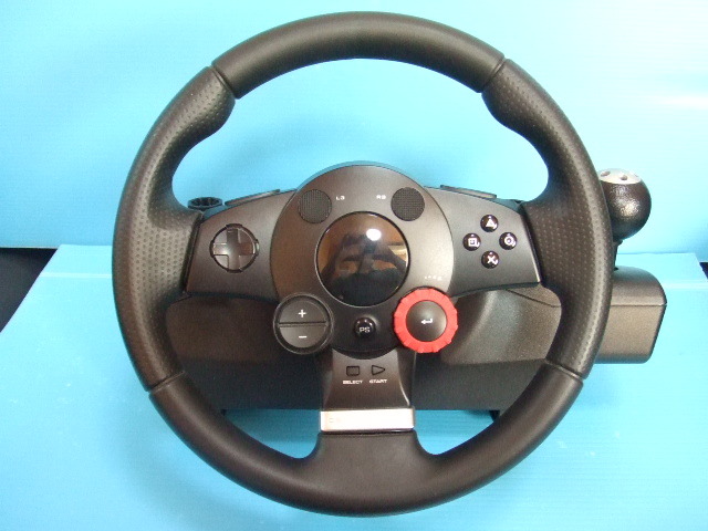 【中古】PS3 プレステ3 Logicool Driving Force GT ドライビングフォース GT グランツーリスモ6 ハンコン 取説付 使用１０回程度の画像2