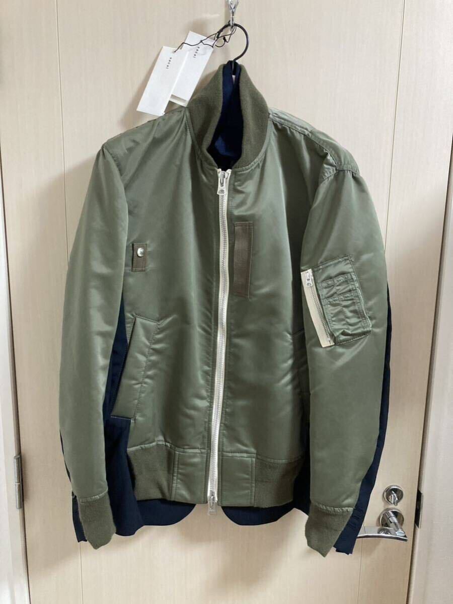 sacai MA-1 × Suiting Bouson サイズ1 ドッキング ジャケット sacai MA-1 × Suiting Bouson サイズ1 ドッキング ジャケット