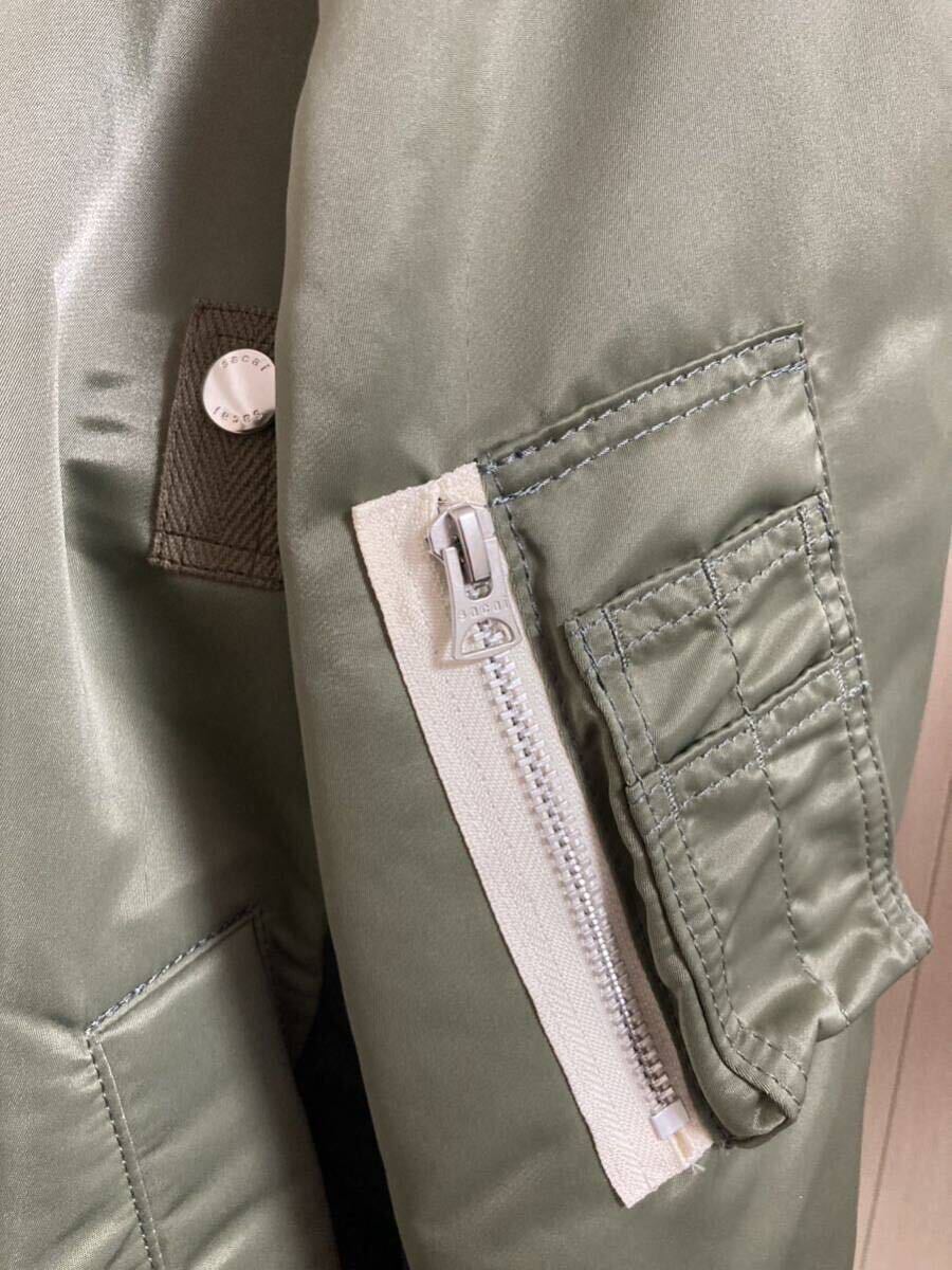sacai MA-1 × Suiting Bouson サイズ1 ドッキング ジャケット sacai MA-1 × Suiting Bouson サイズ1 ドッキング ジャケット