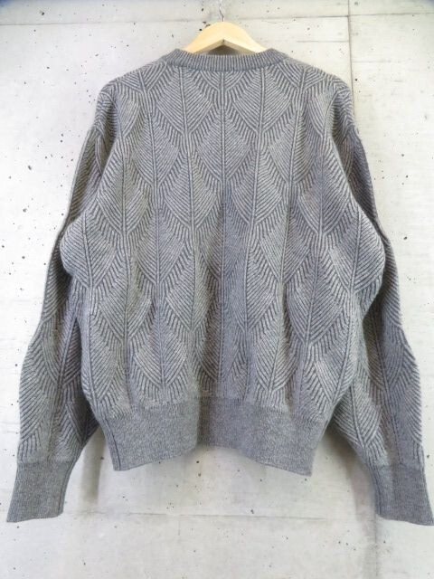 4150b6◆良品です◆カシミヤ100％◆日本製◆LANVIN ランバン デザイン編み カシミヤニットセーター 48/カーディガン/ジャケット/ゴルフ_画像7