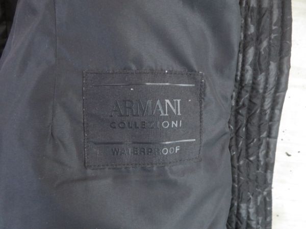 8050b17* waterproof processing * superior article *ARMANI COLLEZIONIjoru geo Armani total pattern feathers down jacket 46/ down coat / the best / shirt / blouse 