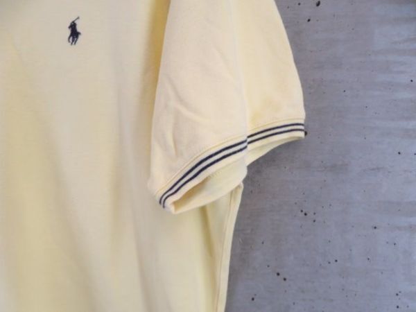 3150b10◆90sヴィンテージ◆Ralph Lauren ラルフローレン 鹿の子地 半袖カットソーシャツ XL/ポロシャツ/ジャケット/アメカジ/古着_画像4