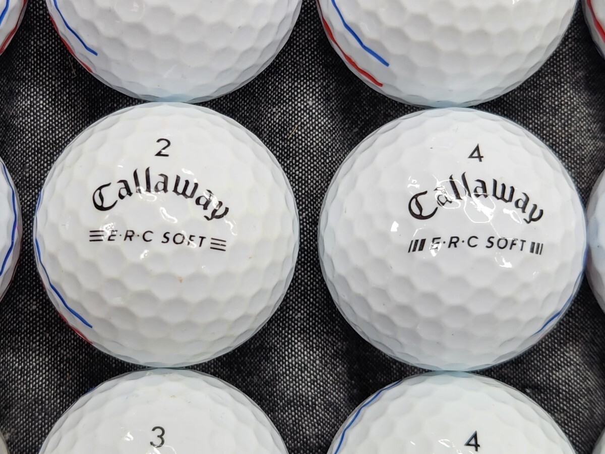 ロストボール 　Callaway キャロウェイ 　ERC SOFT トリプルトラック【2021年、2023年モデル】ホワイト　24個_画像1