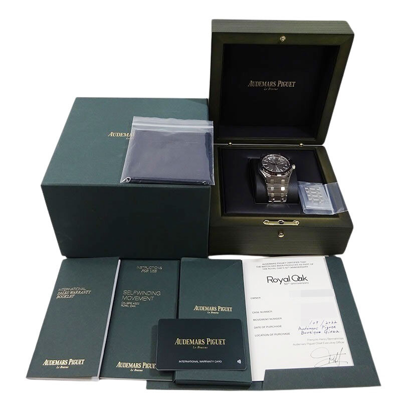 AUDEMARS PIGUET Audemars Piguet Royal дуб автоматический 50 anniversary commemoration 15510ST.OO.1320ST.05 серый наручные часы [ прекрасный товар б/у ]