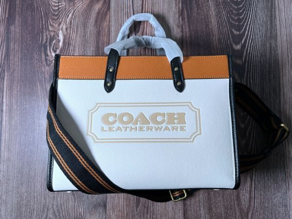 コーチ COACH アウトレット トートバッグ レディースバッグ フィールド トート 30 レザー ホワイト C0777 保存袋付き 新品未使用_画像1