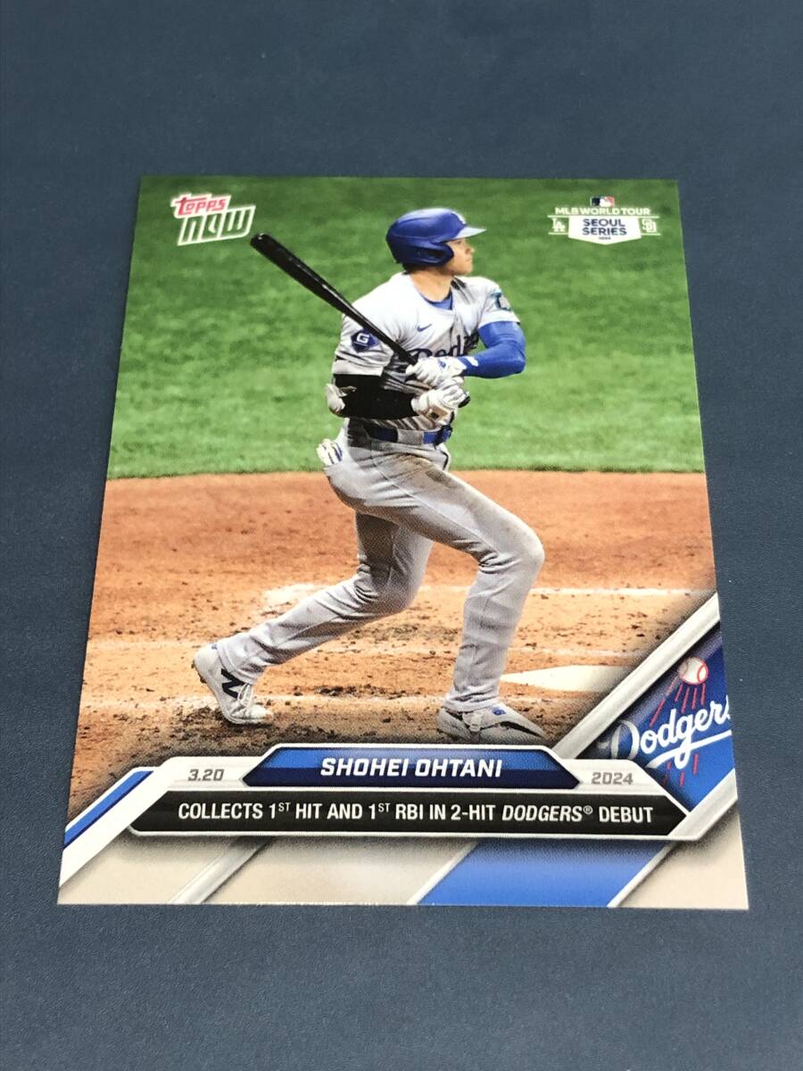 2024 MLB TOPPS NOW 大谷翔平 COLLECTS 1st HIT AND 1st RBI IN 2HIT DODGERS DEBUT ドジャースデビュー 開幕戦 カード　即決_画像1