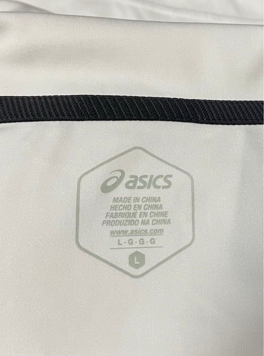 アシックス  asics  メンズポロシャツ 半袖  メンズ Lサイズ  ホワイトシャツ