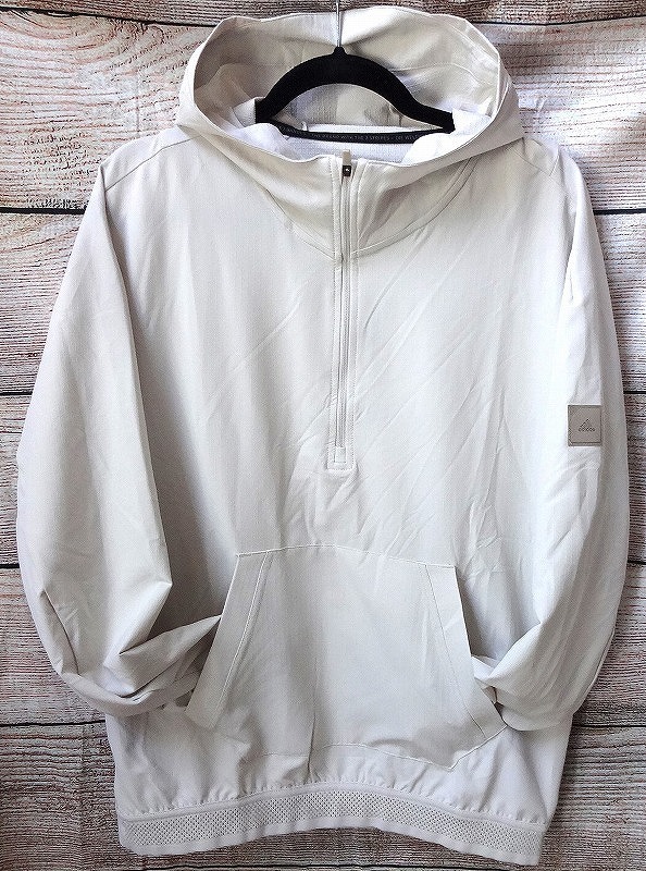 【未使用】 アディダス adidas 未着用美品 長袖ウインドブレーカー ADICROSS サイズ177-183㎝ ベージュ GL1641