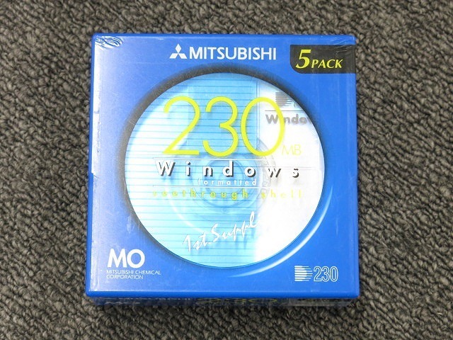 期間限定セール 【未使用】 三菱化学 MITSUBISHI CHEMICAL 【未開封】MOディスク 230MB 5枚パック Windowsフォーマット KR230D5S_画像1