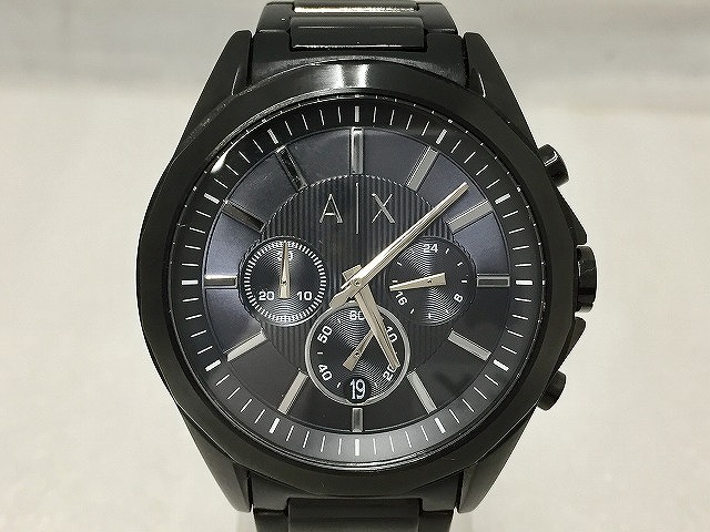 期間限定セール アルマーニエクスチェンジ ARMANI EXCHANGE アナログ クロノグラフ クォーツ メンズ 腕時計 ブラック AX2639_画像1