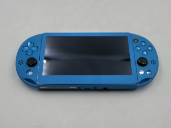 【中古現状品】 SONY PSVITA PSヴィータ アクアブルー 本体 AC・USBコード ソニー PCH-2000 ZA2A-T60-5MA680_画像2