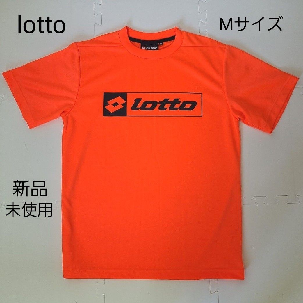 lotto Tシャツ　スポーツウェア　スポーツシャツ　トレーニングウェア　ポロシャツ　メンズ　オレンジ　Mサイズ