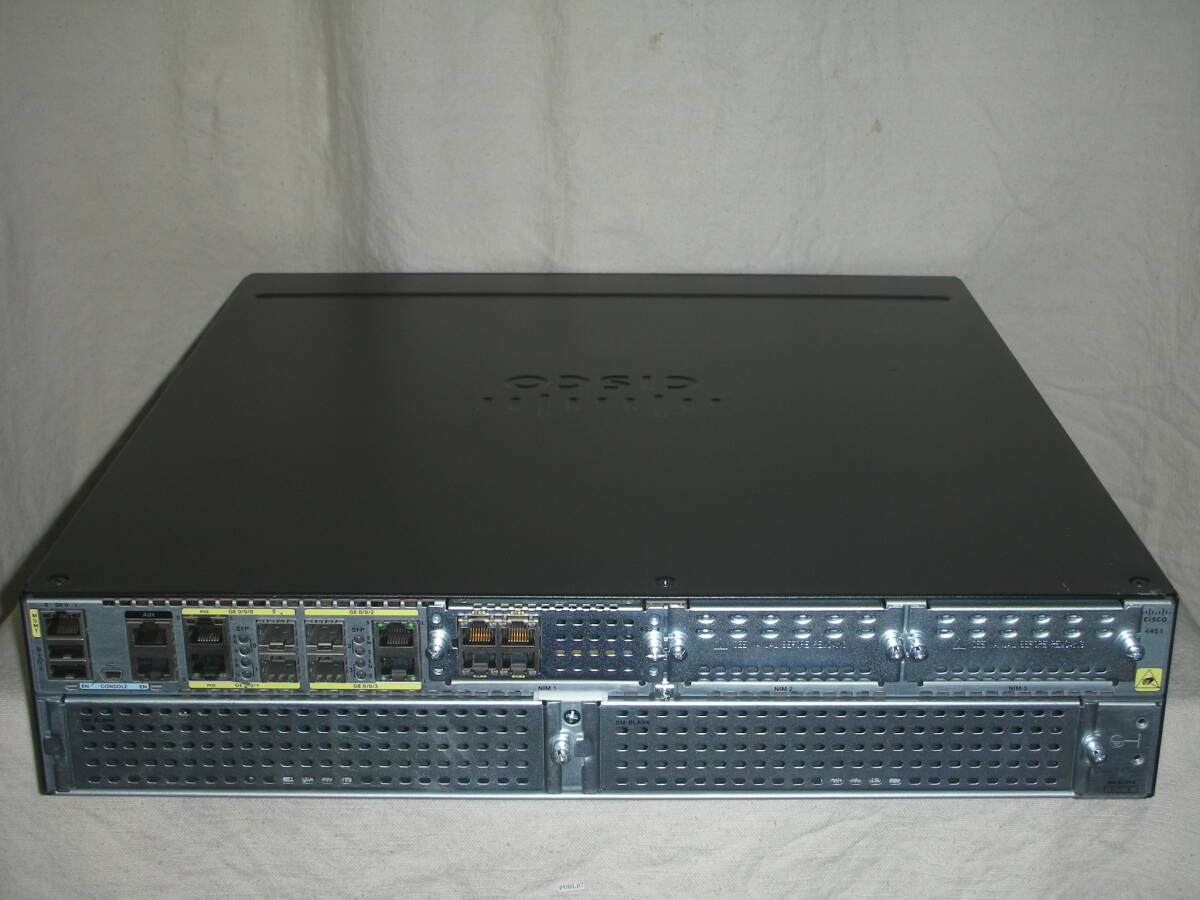 ☆w/1*NIM-ES2-4, Cisco 4400 [ISR4451-X/K9 V07]！(#F9-403)「140サイズ」☆ _画像2