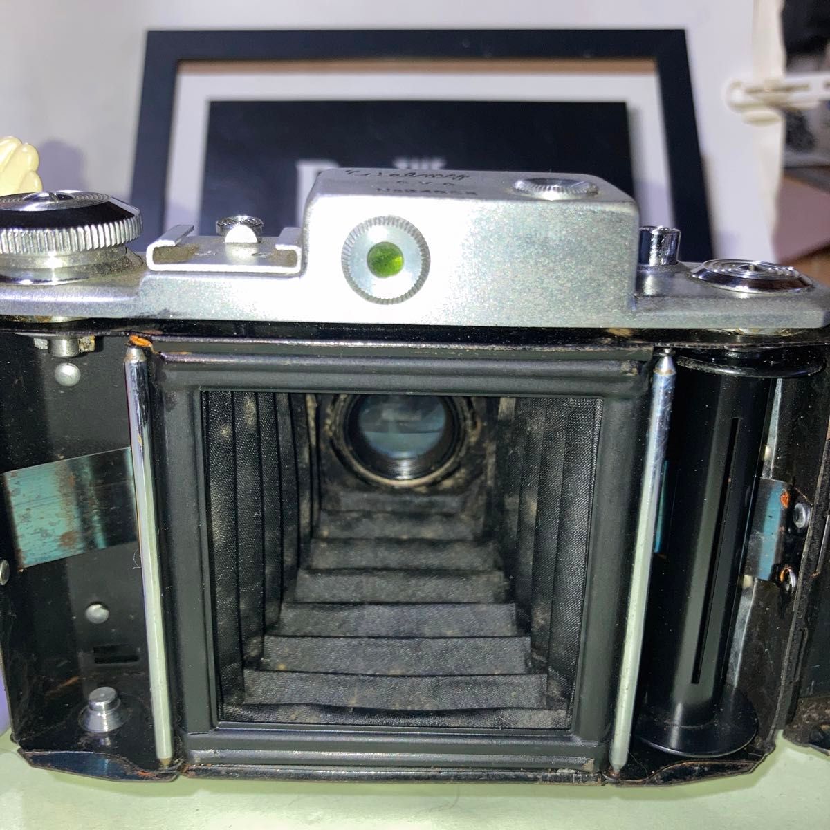 アンティークウェルミー6×6蛇腹レンジファィンダー中判フィルムスプリングカメラ外観メンテ有塗装機能動作完動品レンズ本体メンテ済美品