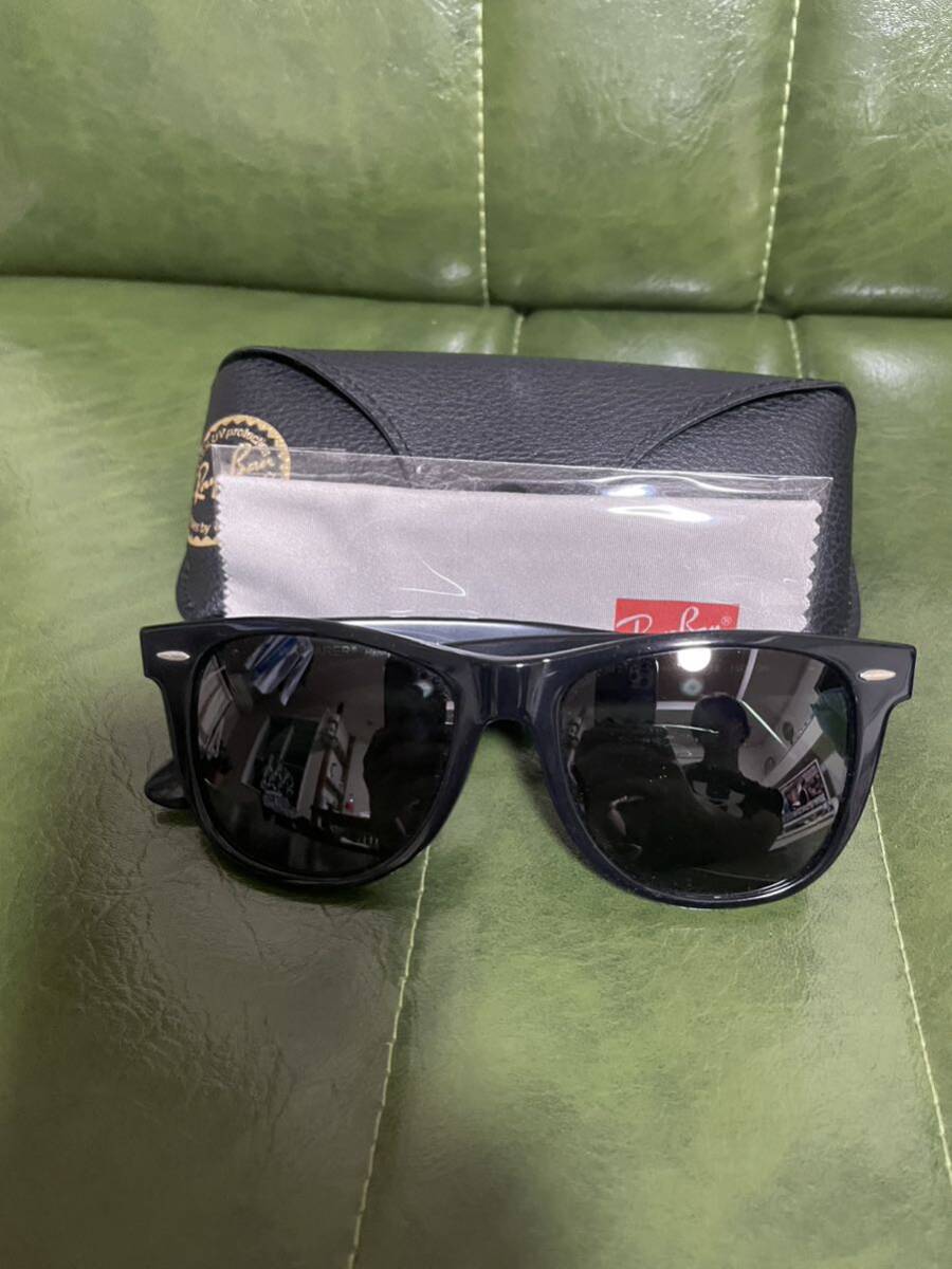 Ray-Ban レイバン サングラス 眼鏡 アイウェア ファッション ウェイファーラー Wayfarer RB2140F ウェリントン グリーン ケース付きの画像1