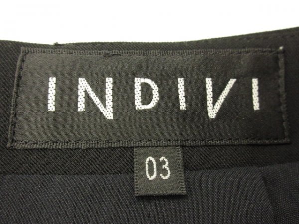  Indivi INDIVI *...UV уход поли юбка до колена * чёрный маленький размер 03