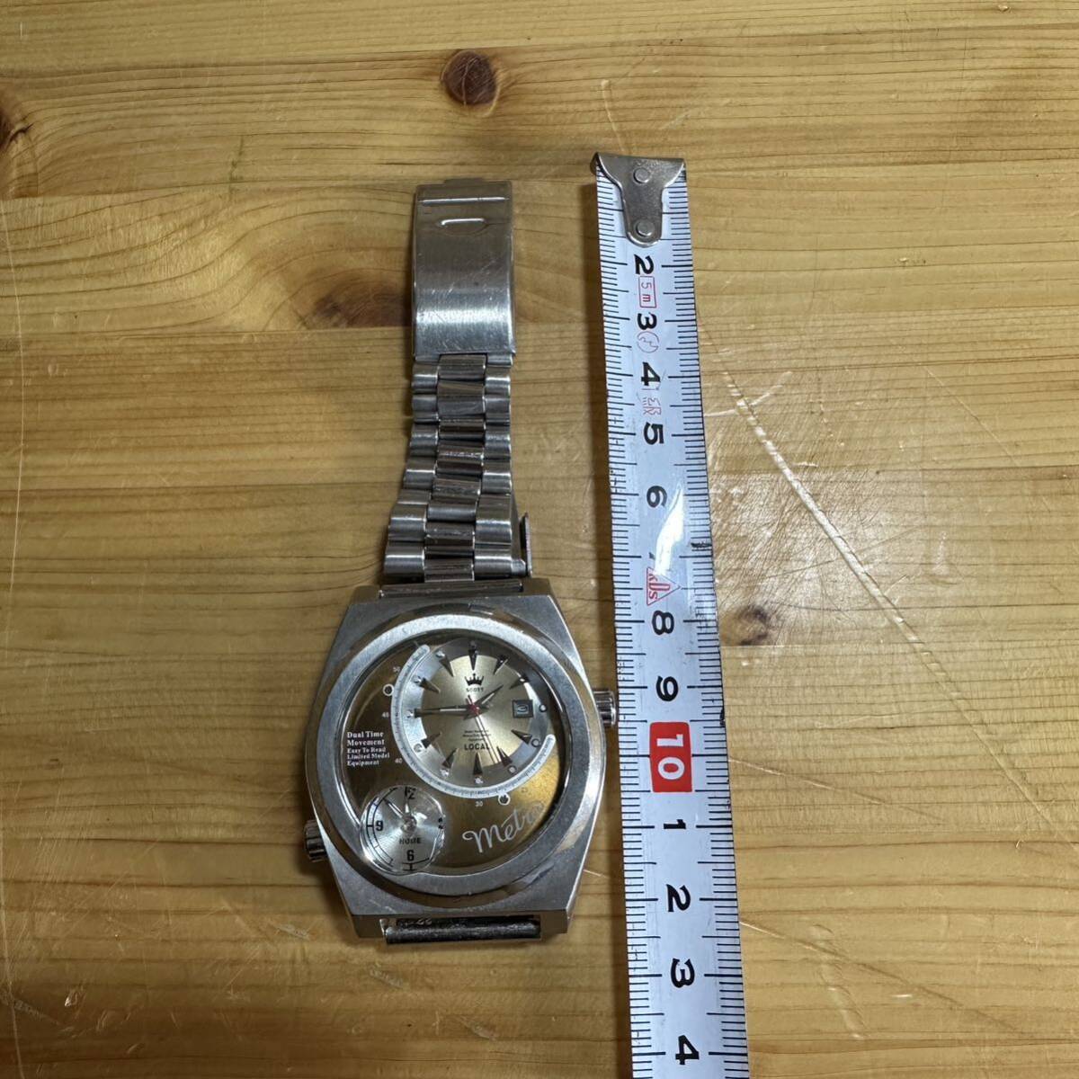 Metro メトロ Dual Time Movement SCOTT LIMITED MODEL腕時計 時計 手巻き メンズ 装飾小物 中古品の画像10