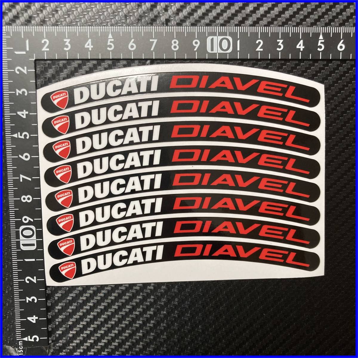 DUCATI DIAVEL ディアベル ホイールリムステッカー 8枚セット ドカティ S302_画像3