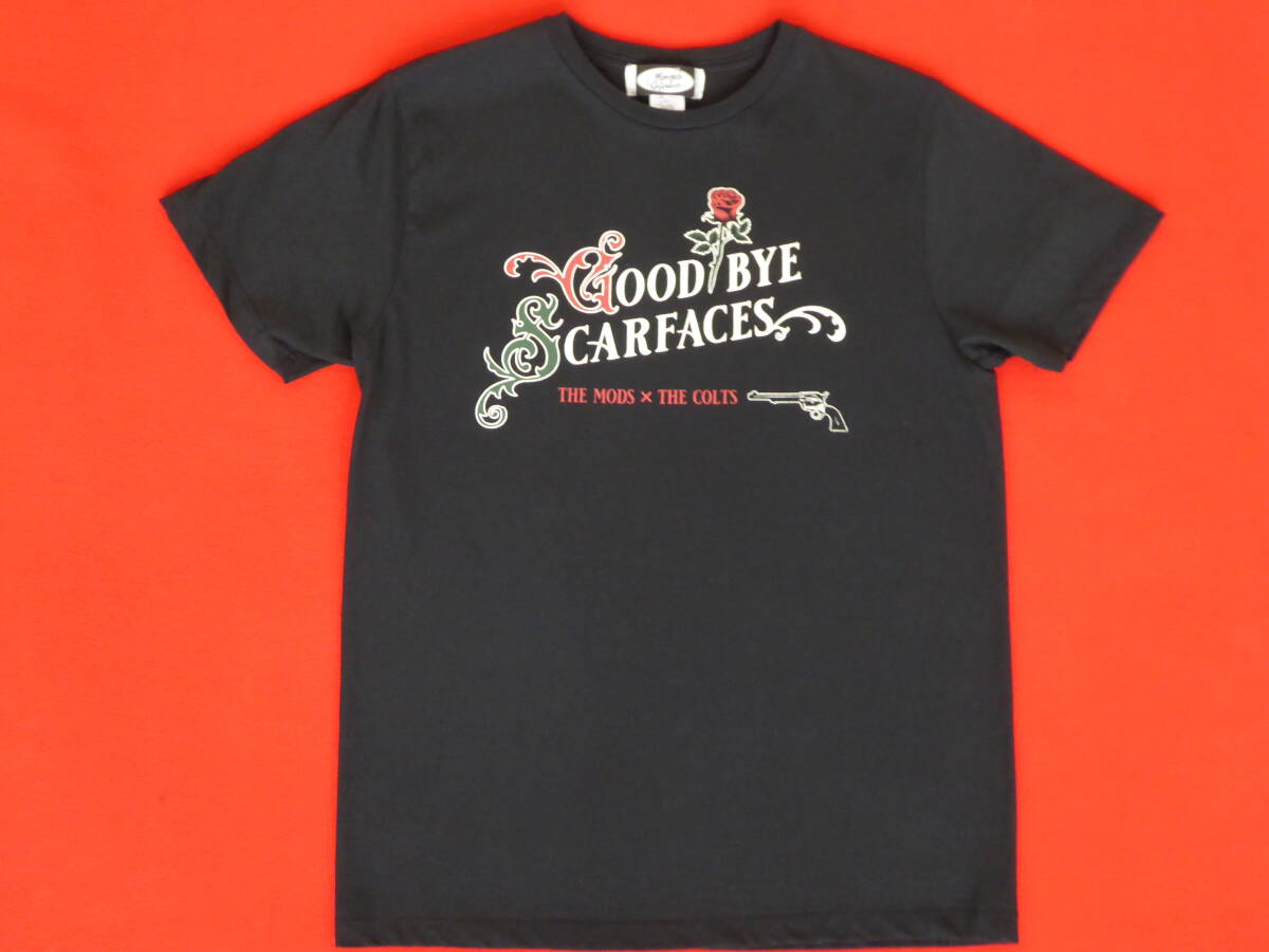 THE MODS(ザ モッズ)×THE COLTS(ザ コルツ)GOOD-BYE SCARFACES/Ｔシャツ(黒)コラボ/2018TOUR/森山達也/北里晃一/苣木寛之/岩川浩二/グッズ_画像1