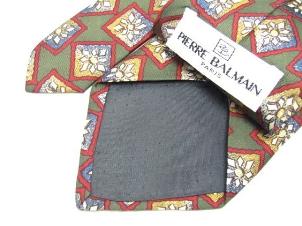 Pierre Balmain( Pierre * Balmain ) silk necktie art pattern Italy made 843874C184R26