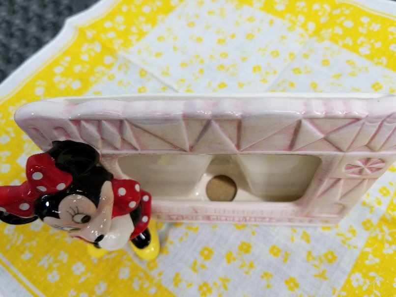 東京ディズニーランド　ミニーマウス　フォトフレーム　写真立て　陶器製　ヴィンテージ品　 6460 99_画像5