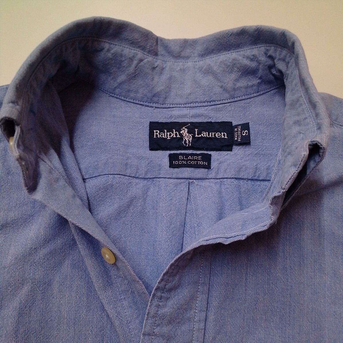 Ralph Lauren Ralph Lauren рубашка с коротким рукавом хлопок б/у одежда мужской S размер свободно .[ б/у ]