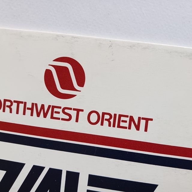 Northwest Airlines timetable 1990 year Orient BOEING-747 seat table NORTHWEST Seating Arrangement ORIENT NORTHWEST AIRLINES
