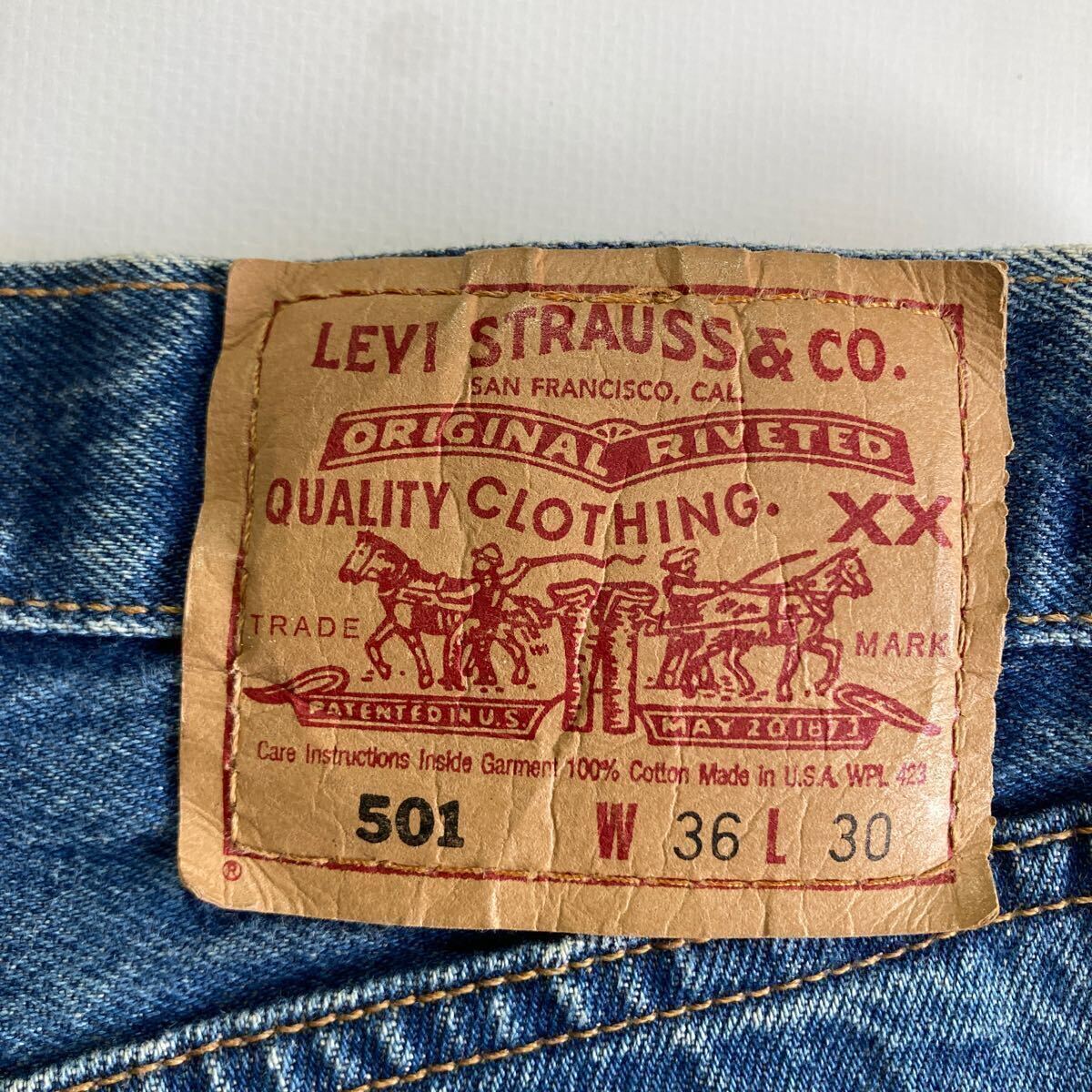 良好☆USA製 Levis 501 W36L30 ビンテージ リーバイス 501 ゴールデンサイズ 2001年製 検索 90s_画像6