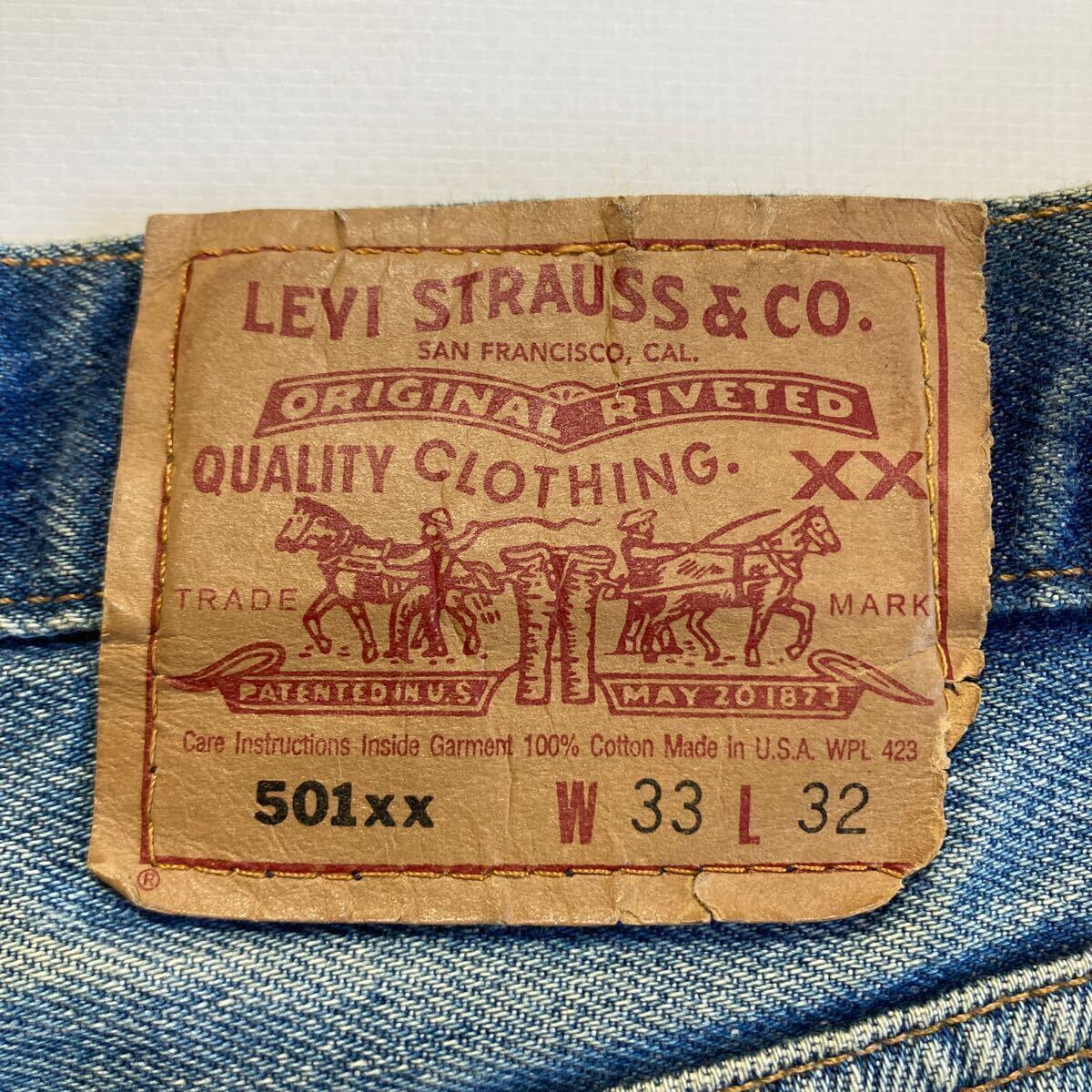 hige beautiful color * excellent 90s USA made Levis 501 W33L32 Vintage Levi's 501 95 year made 524 reticulum Golden size 