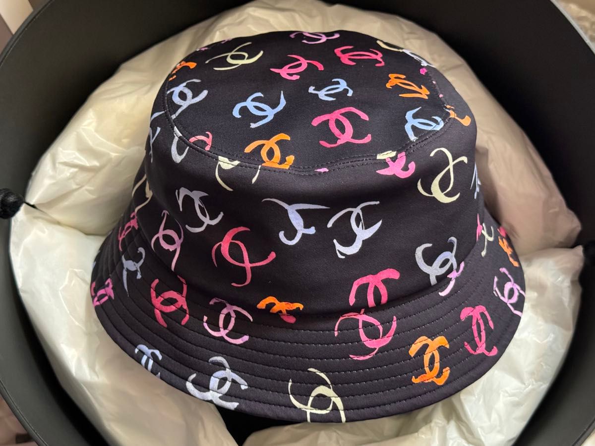 CHANEL シャネル バケハ バケットハット 帽子 ブラック 黒 新品 CHANEL シャネル バケハ バケットハット 帽子 ブラック 黒 新品