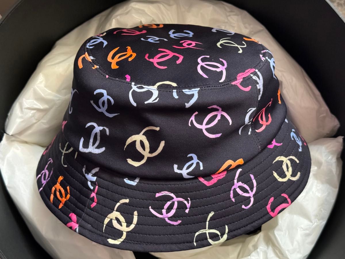 CHANEL シャネル バケハ バケットハット 帽子 ブラック 黒 新品 CHANEL シャネル バケハ バケットハット 帽子 ブラック 黒 新品