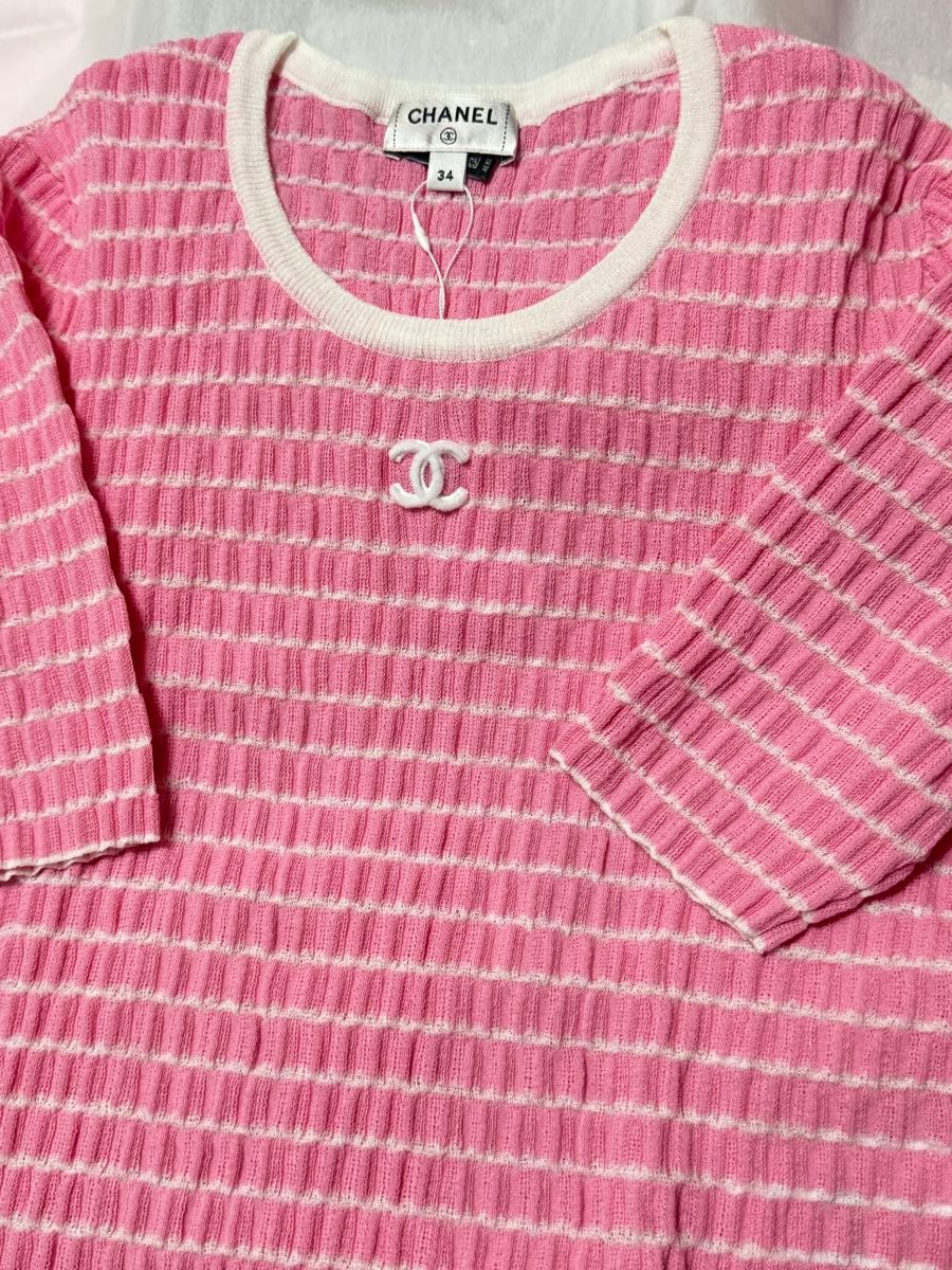 CHANEL シャネル ニット Tシャツ トップス カットソー 新品 未 CHANEL シャネル ニット Tシャツ トップス カットソー 新品 未