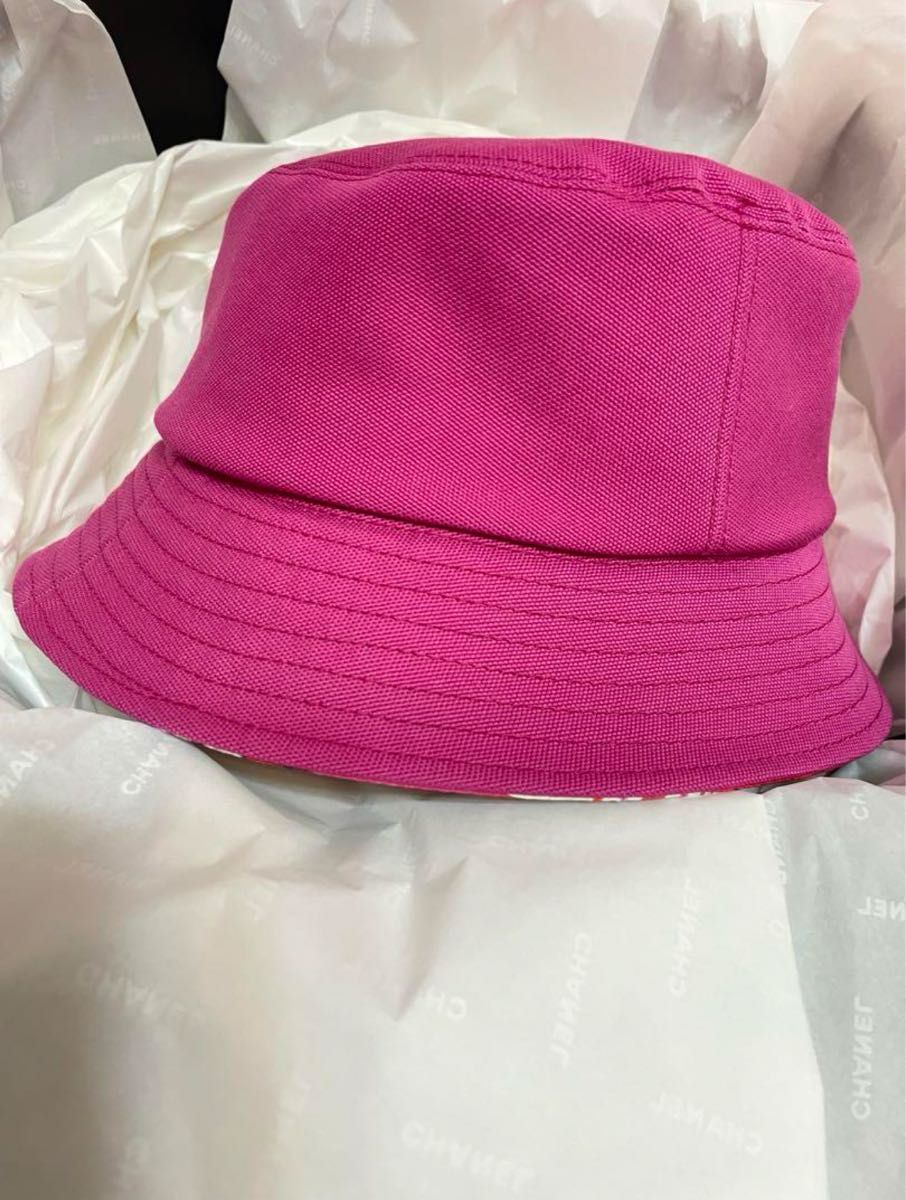CHANEL シャネル 帽子 バケットハット バケハ フューシャ ピンク CHANEL シャネル 帽子 バケットハット バケハ フューシャ ピンク