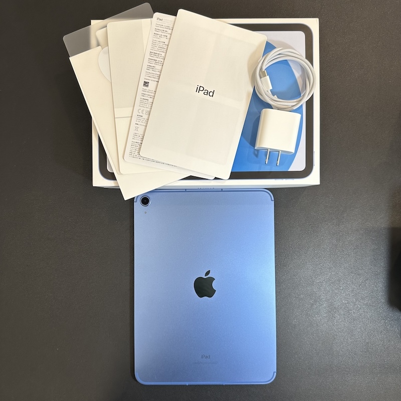 【極美品！】iPad第10世代 64GB Wi-Fi+Cellularモデル ブルー 青 10.9インチ 2022年モデル MQ6K3J/A 各キャリアMVNO◎中古品 即決あり！ _画像8