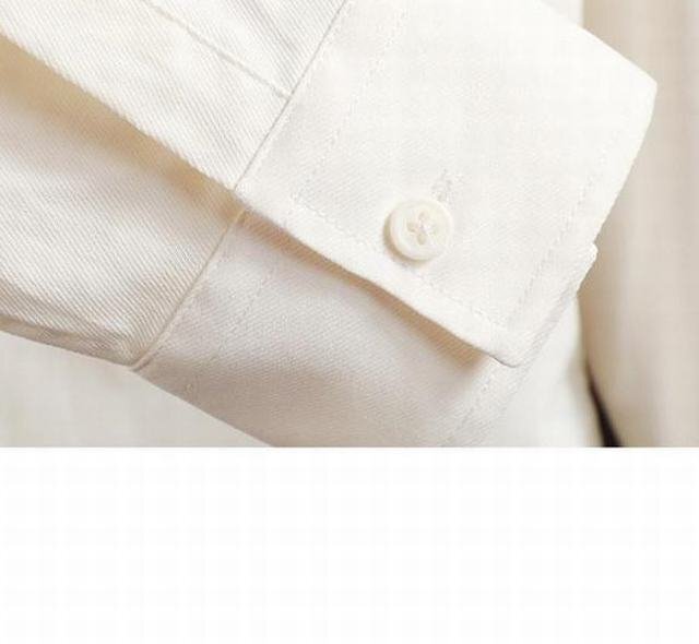 カジュアルシャツ 長袖シャツ メンズ シャツ 開襟シャツ 通勤 スリム メンズファッション 秋服 ホワイト 3XL_画像7