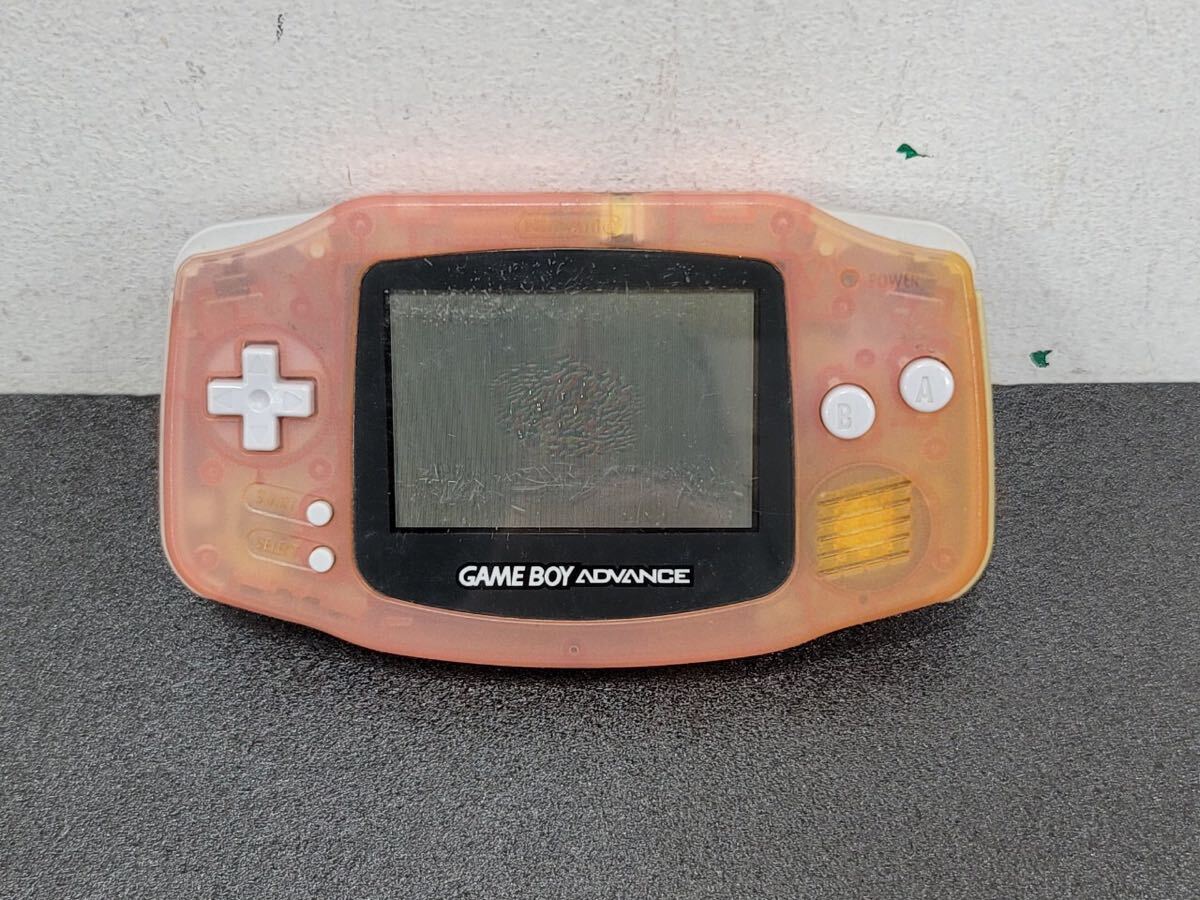 △GAMEBOY ADVANCE ゲームボーイアドバンス ピンク スケルトン Nintendo ニンテンドー 任天堂 ゲーム機 本体のみ (KS5-41) _画像1