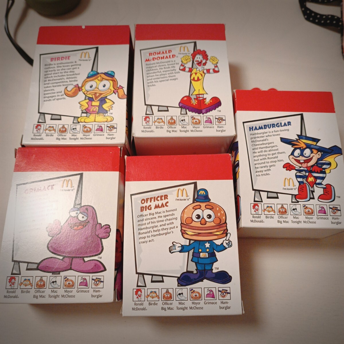  McDonald's mascot 5 point set 