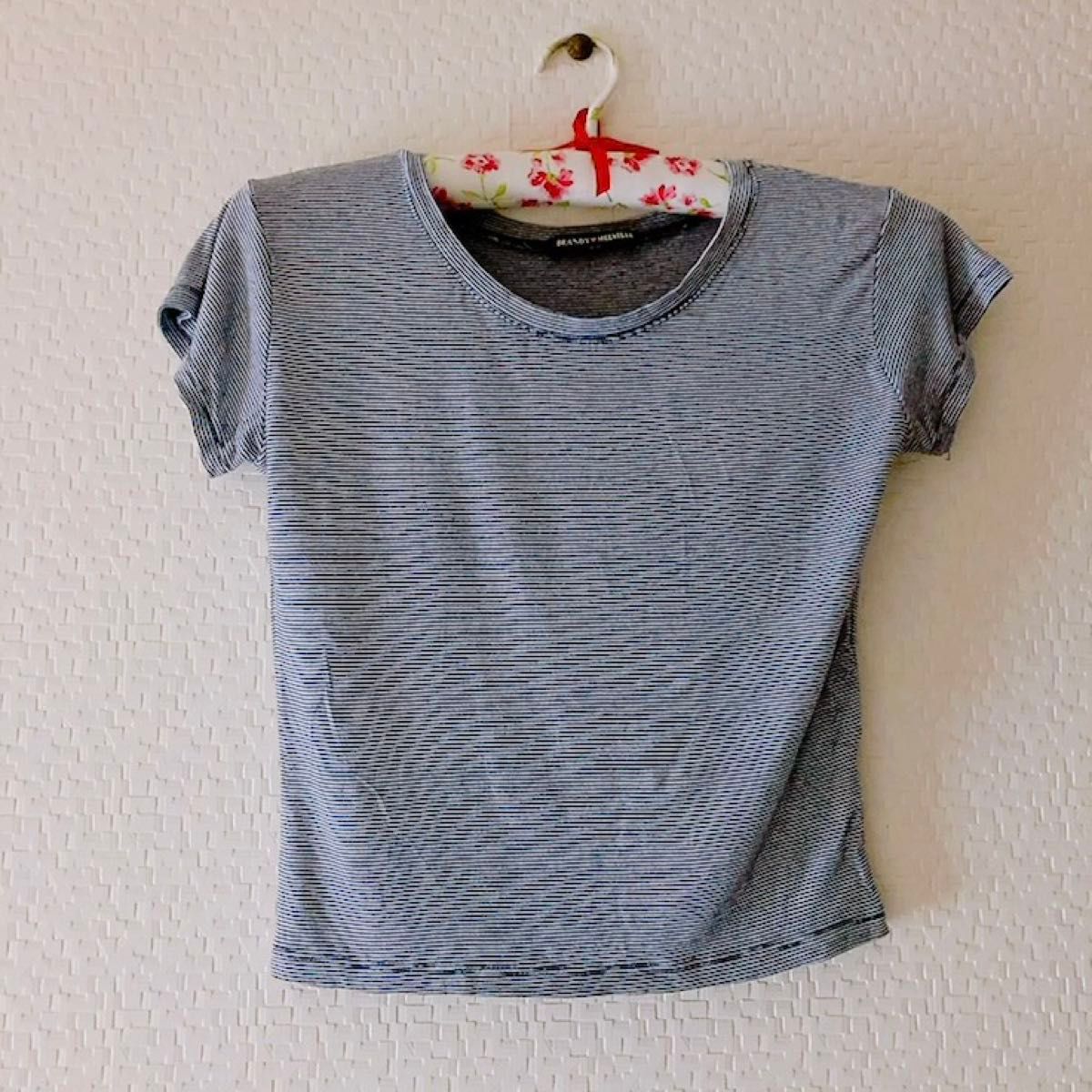 brandy melville ブランディーメルビル ボーダー tシャツ 半袖 カットソー トップス