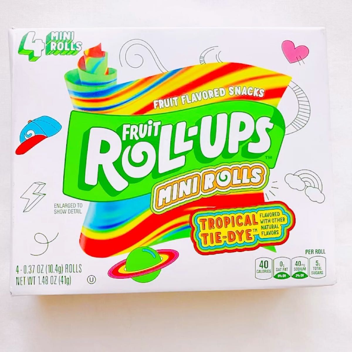 日本未発売 FRUIT ROLL UPS フルーツロールアップ ロールアップス アメリカ お菓子 海外 TikTok 4個入