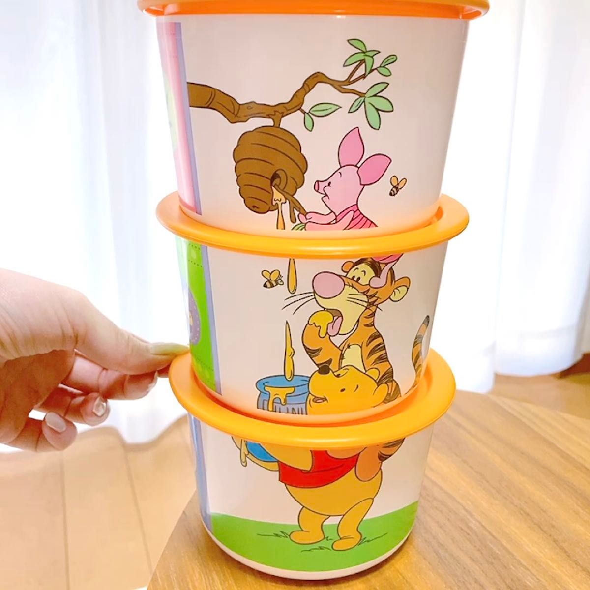 新品 未使用 タッパーウェア ディズニー コラボ くまのプーさん プーさん タッパーウエア tupperware 食品保存容器