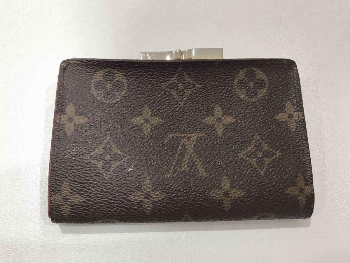 ルイヴィトン LOUIS VUITTON ポルトモネ ビエ ヴィエノワ モノグラム 二つ折り 財布 ボタン がま口 コインケース付き 茶 ブラウンの画像5