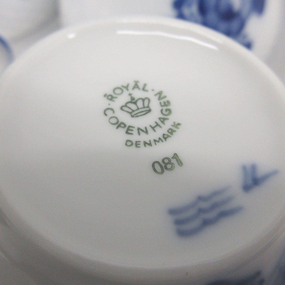 1円〜 Meissen マイセン ブルーフラワー プレイン カップ＆ソーサー 6客 食器 336-2714300【O商品】_画像10