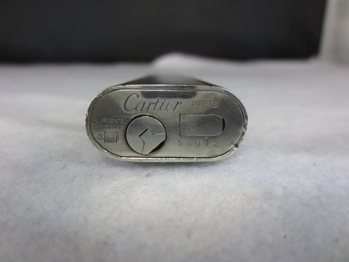 【70806】Cartier カルティエ ガスライター シルバー 火花確認済_画像4