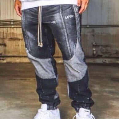 即決 SAPEUR VINTAGE DENIM TRACK PANTS BLACK Lサイズ 正規 即決 SAPEUR VINTAGE DENIM TRACK PANTS BLACK Lサイズ 正規