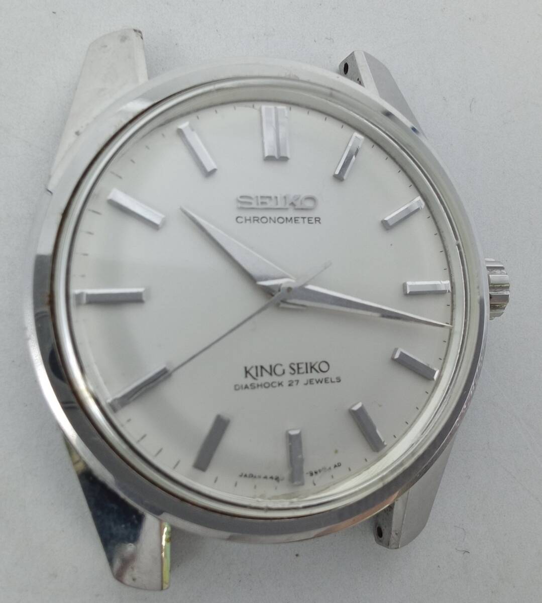 RR44♪＜手巻き/稼働＞腕時計 フェイスのみ KING SEIKO キングセイコー クロノメーター 4420-9990 メダリオン 27石 現状品♪_画像8